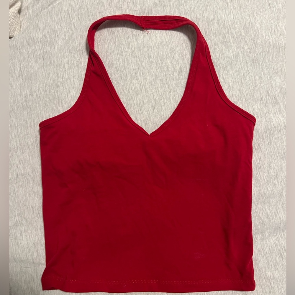 NWOT Hollister Super Soft Halter Top in red